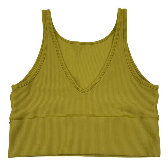 LULULEMON Power Pivot Ribbed Tank Top Size 12 Auric Gold - Picture 5 of 7